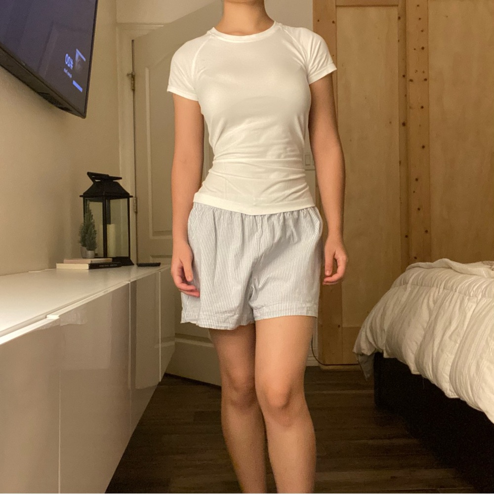 Calvin Klein pinstriped lounge shorts